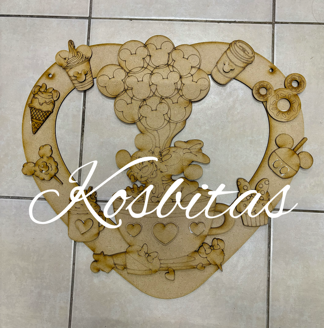 Corona Mickey Mimi taza corazones