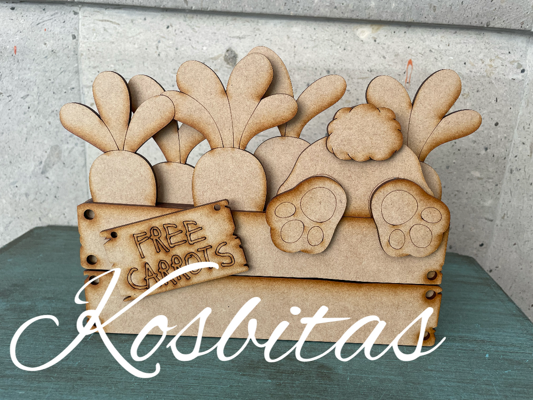 Conejo huacal zanahorias