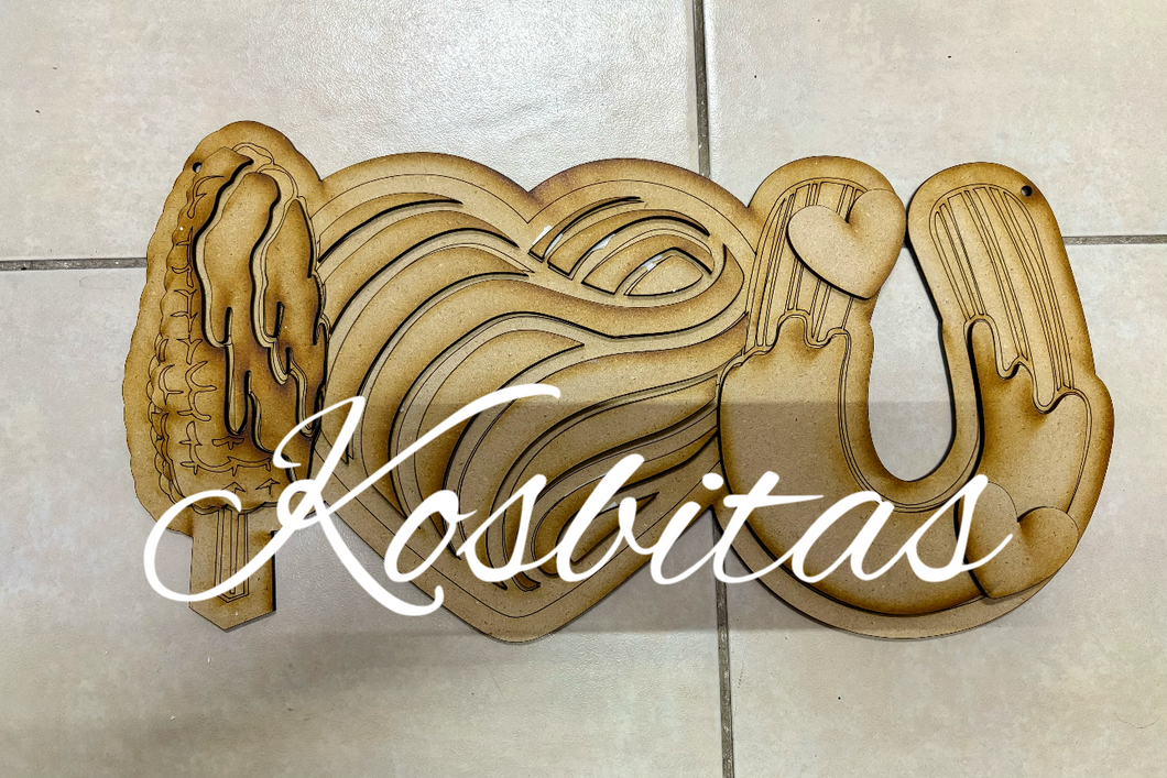 I Love u elote concha y churro