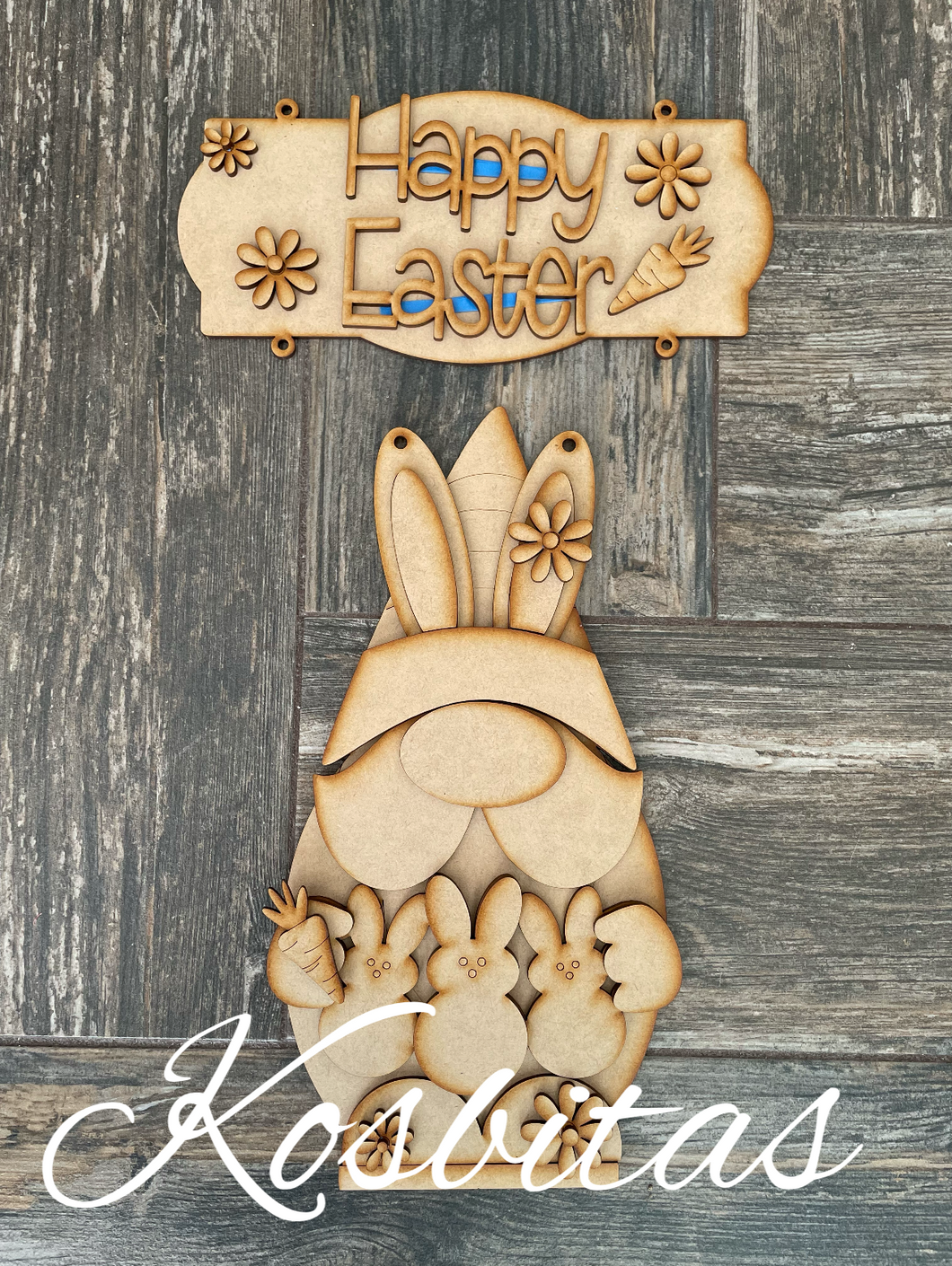 Colgante gnomo Happy Easter