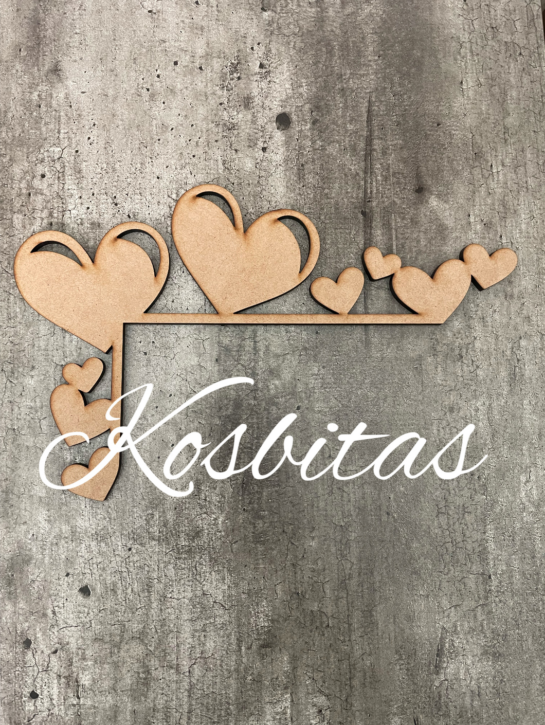 Esquinero para puerta corazón calado