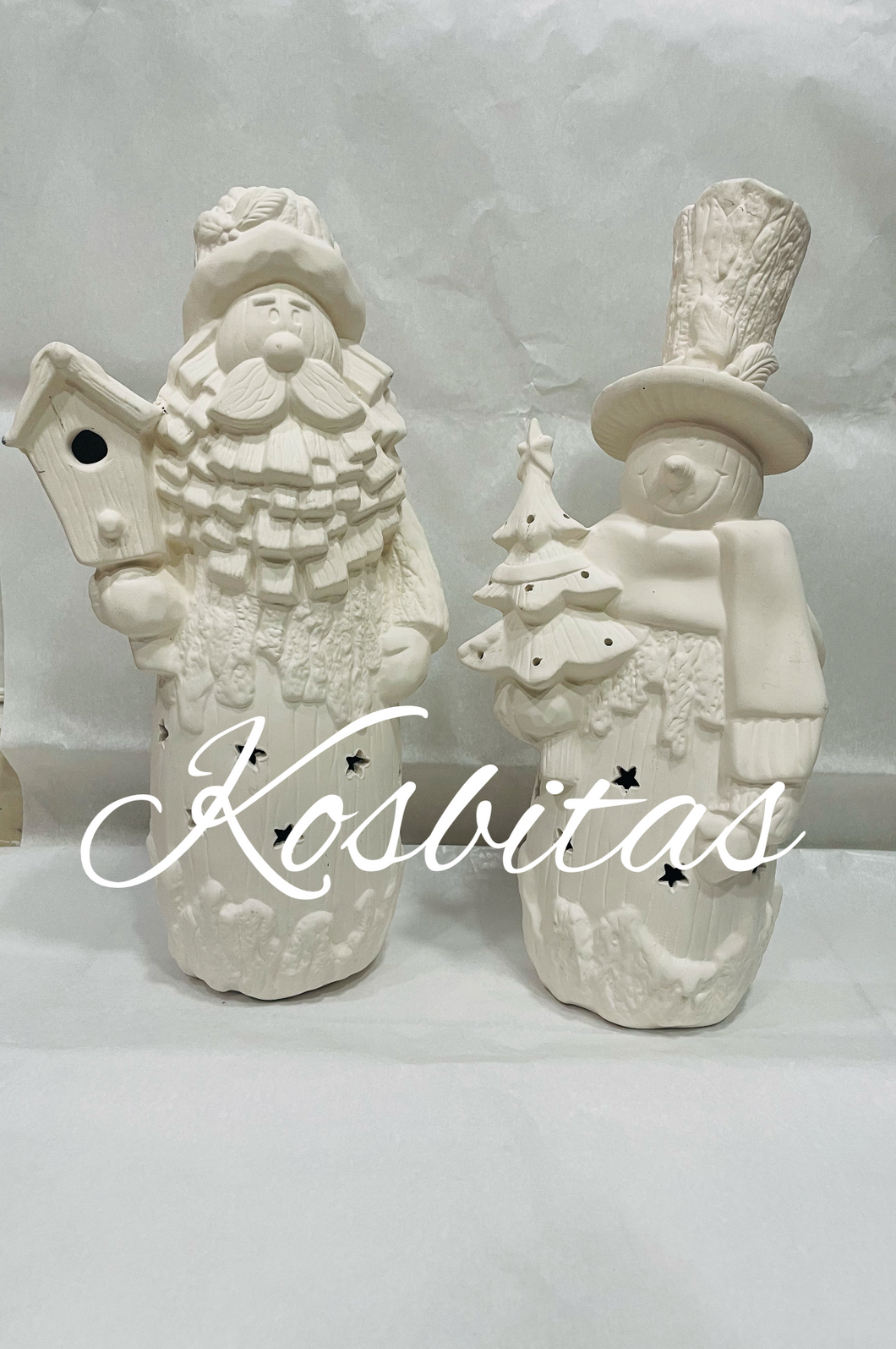 Kit santa y nieve madera