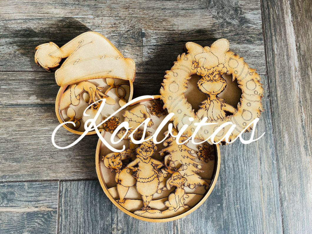 Corona multicapa Grinch