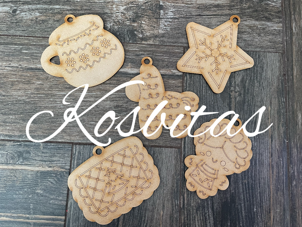 Esferas navidad mexicana tipo galleta