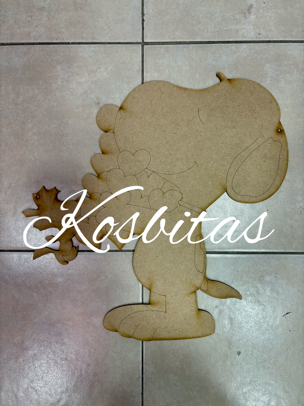 Colgante Snoopy corazones