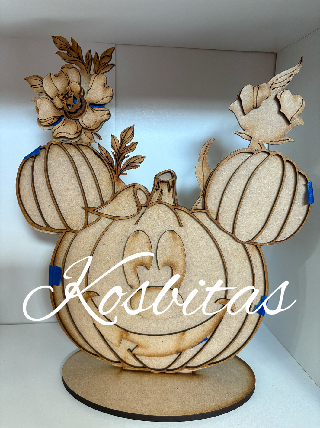 Mickey calabaza flores