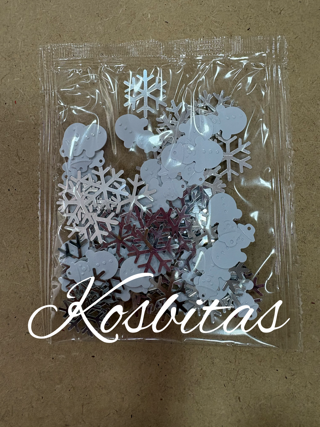 Confeti nieve y copos