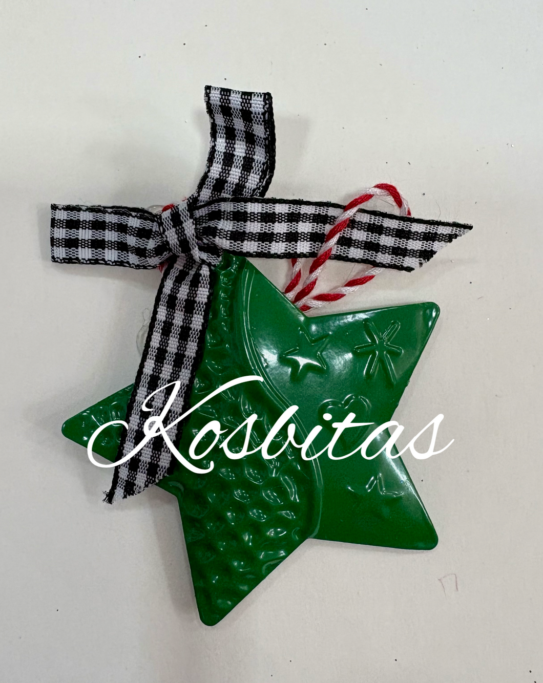 Estrella verde metálica