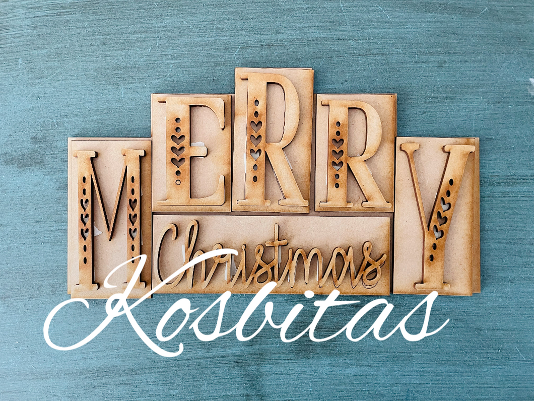 Letrero Merry Christmas