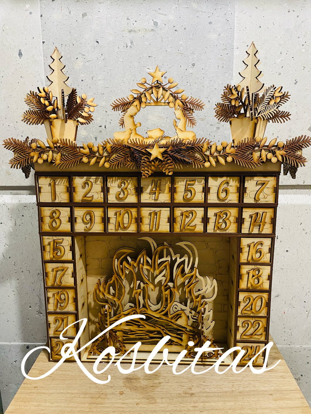 Chimenea calendario de adviento
