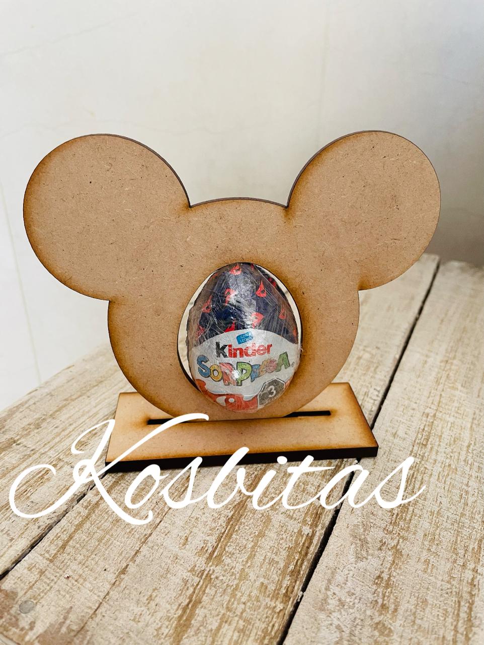 mickey porta huevito con base