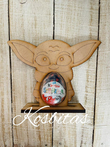 Baby yoda porta huevito con base