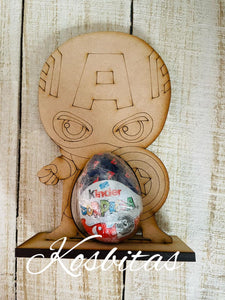 Capitan america porta huevito con base