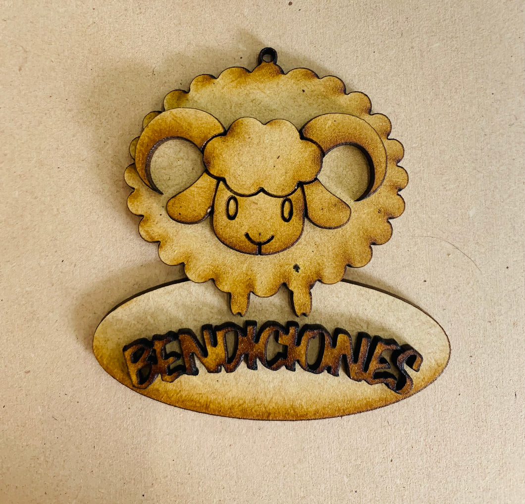 Mini carnero bendiciones 7x6.5xm