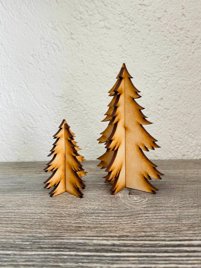 Kit pinos para villa navideña