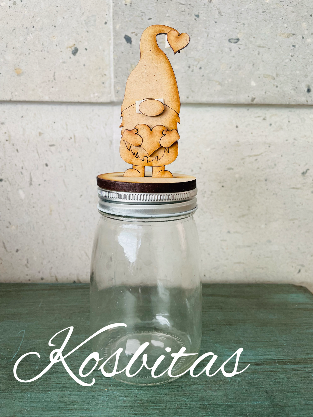 Tapa gnomo corazón (sin frasco)