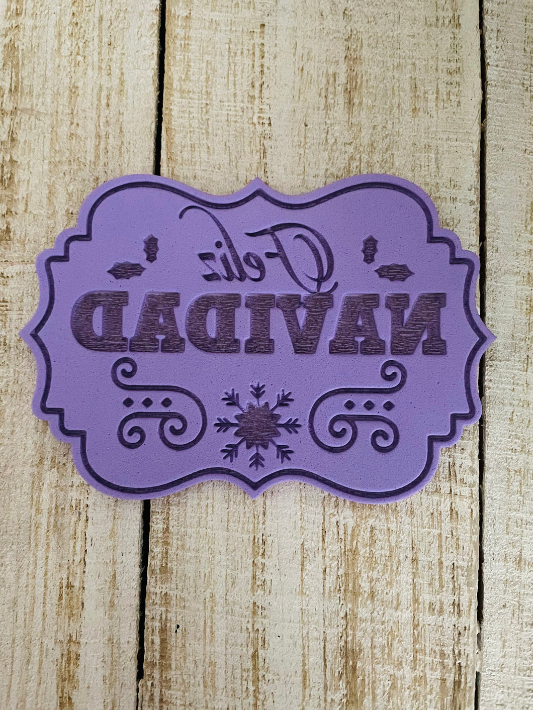 Sello feliz navidad copo 12.5x8.5cm