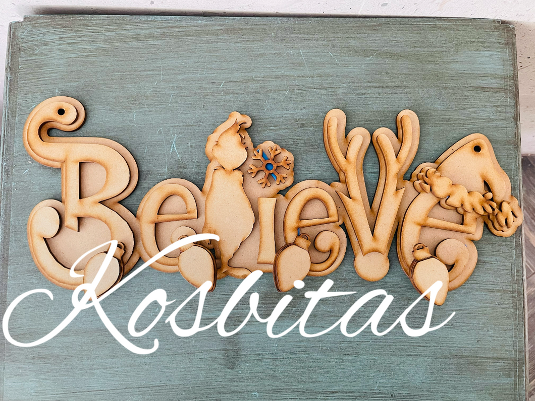 Letrero Believe Grinch