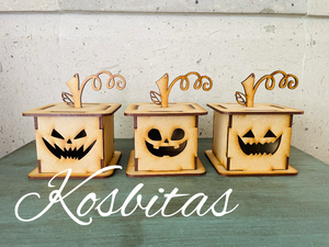 Kit 3 cajas calabazas