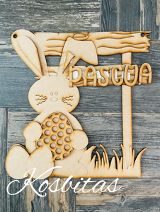 Letrero Conejo Pascua