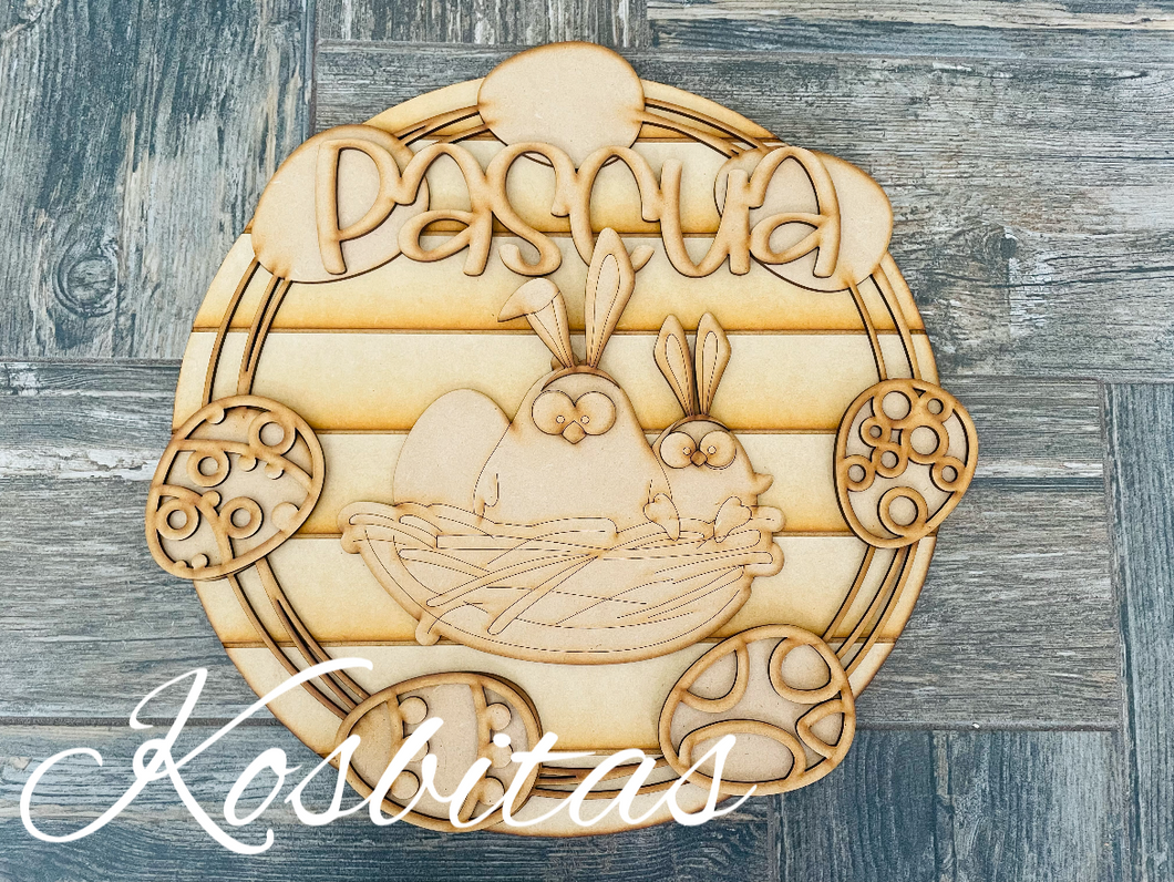 Ranurado Nido Pascua 40cm