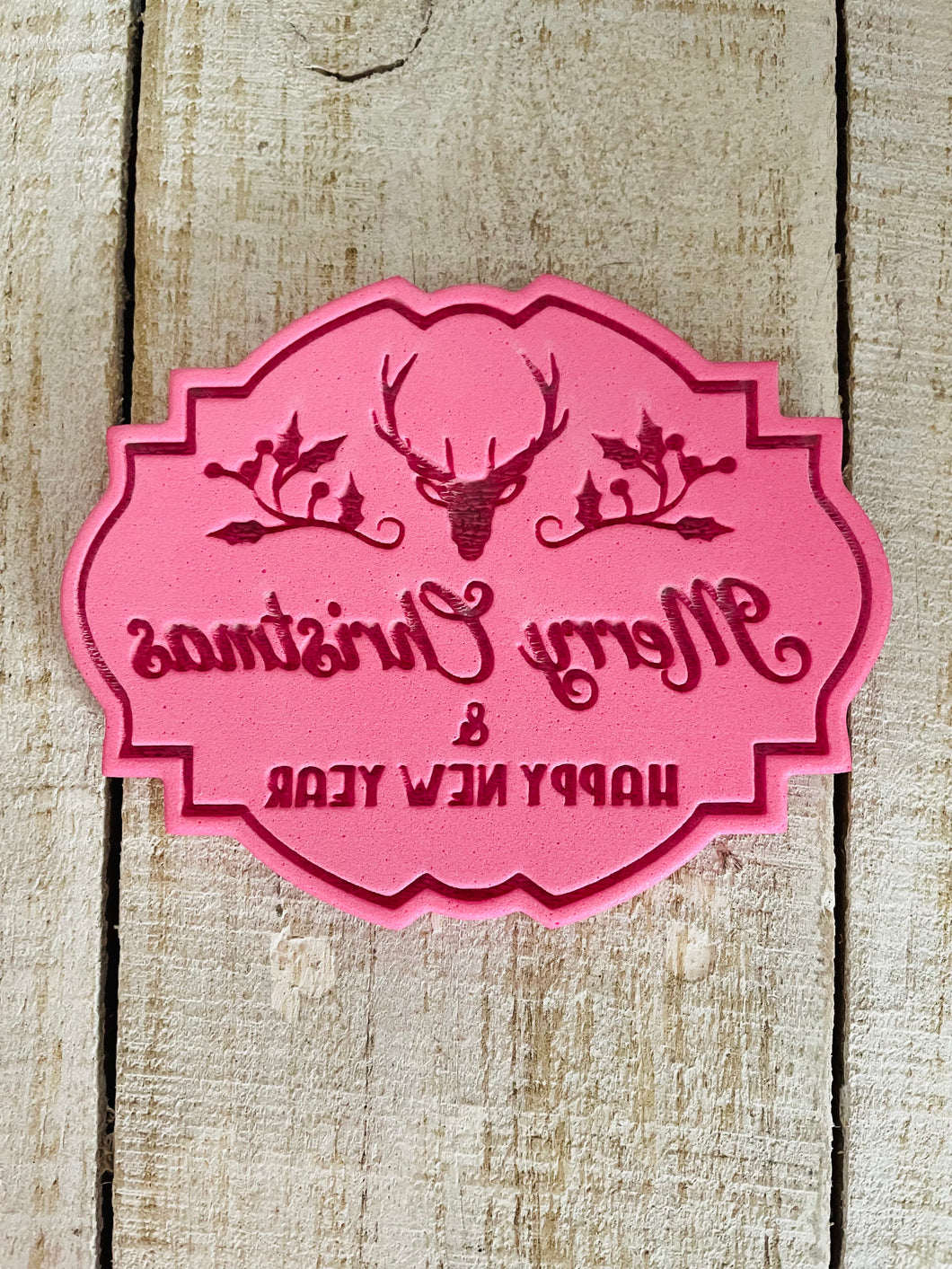 Sello Merry Christmas reno 10x8cm