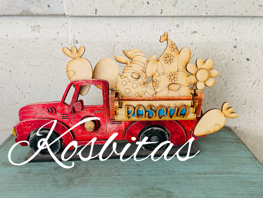 Aplicaciones camioneta gnomos pascua