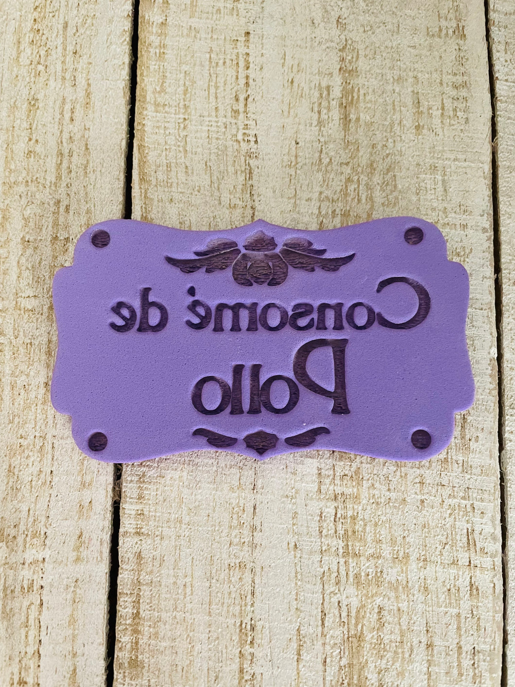 Tag consomé de pollo   9.5x5.5cm