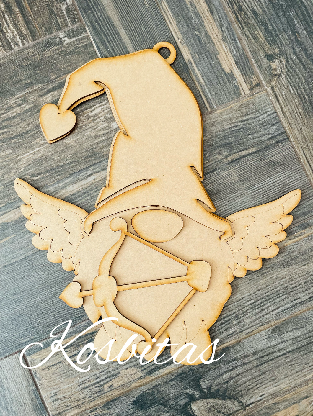 Gnomo Cupido colgante 40cm