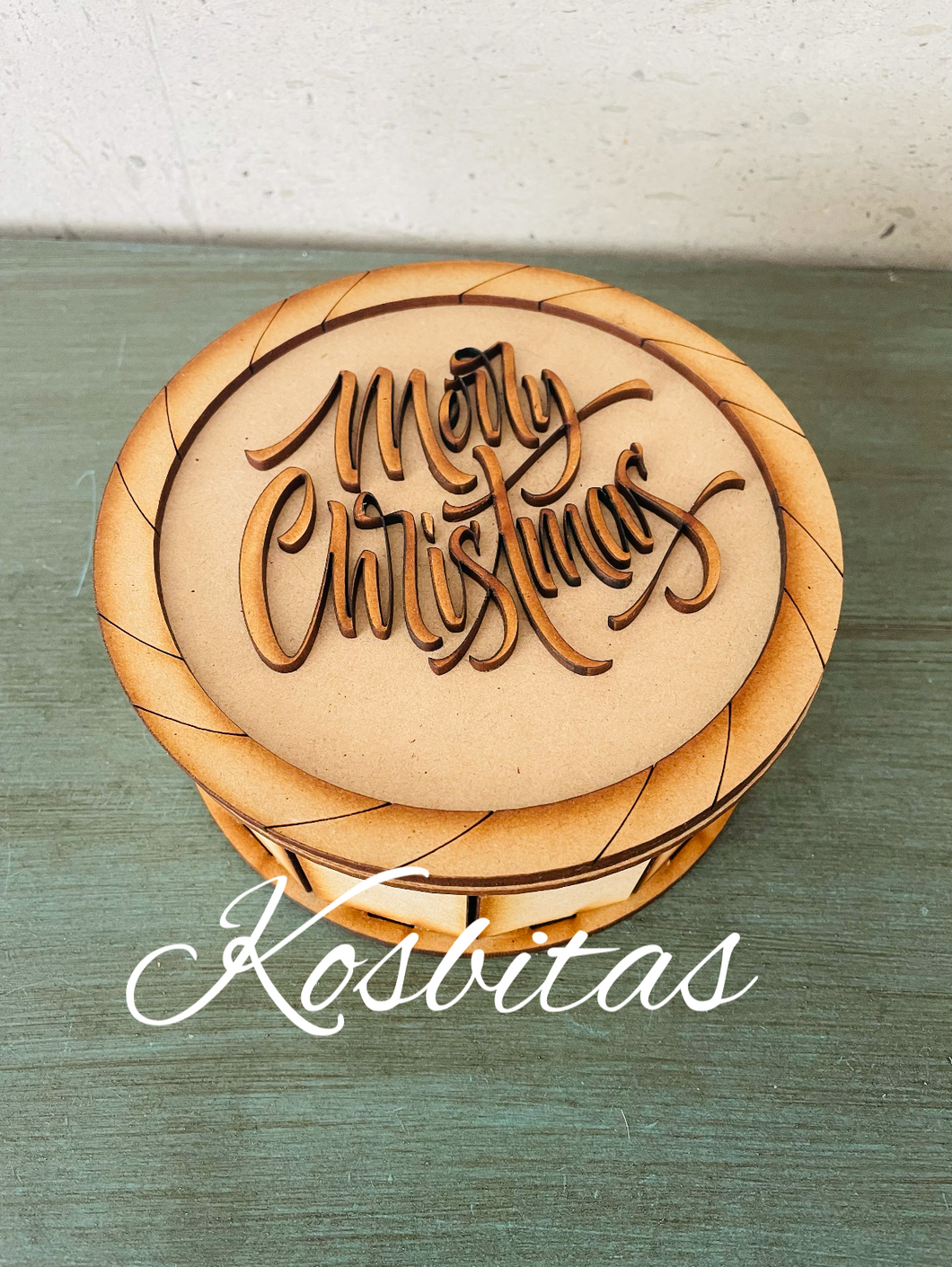 Caja dulce merry christmas 15 cm