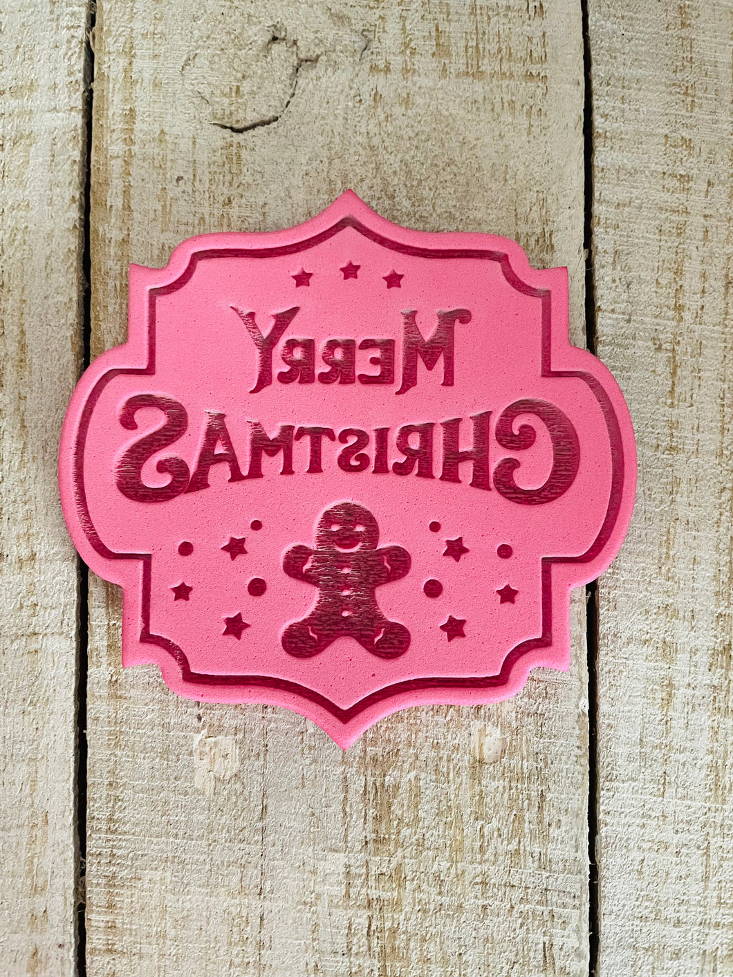 Sello Merry Christmas galleta 10x10cm