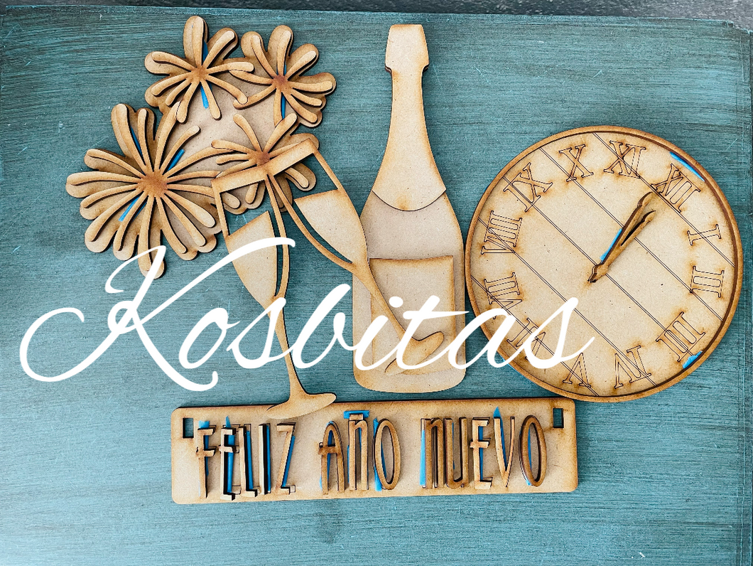 Feliz Año Nuevo aplicaciones carreta