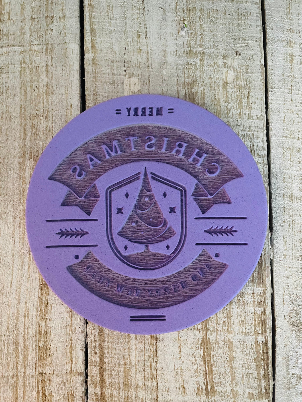 Sello árbol Merry Christmas  11 cm