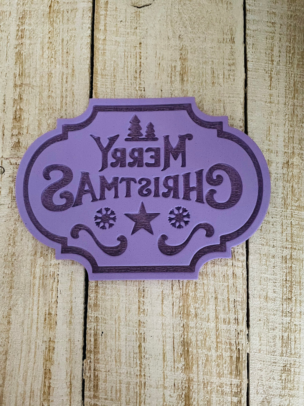 Sello merry christmas estrella 14x10cm