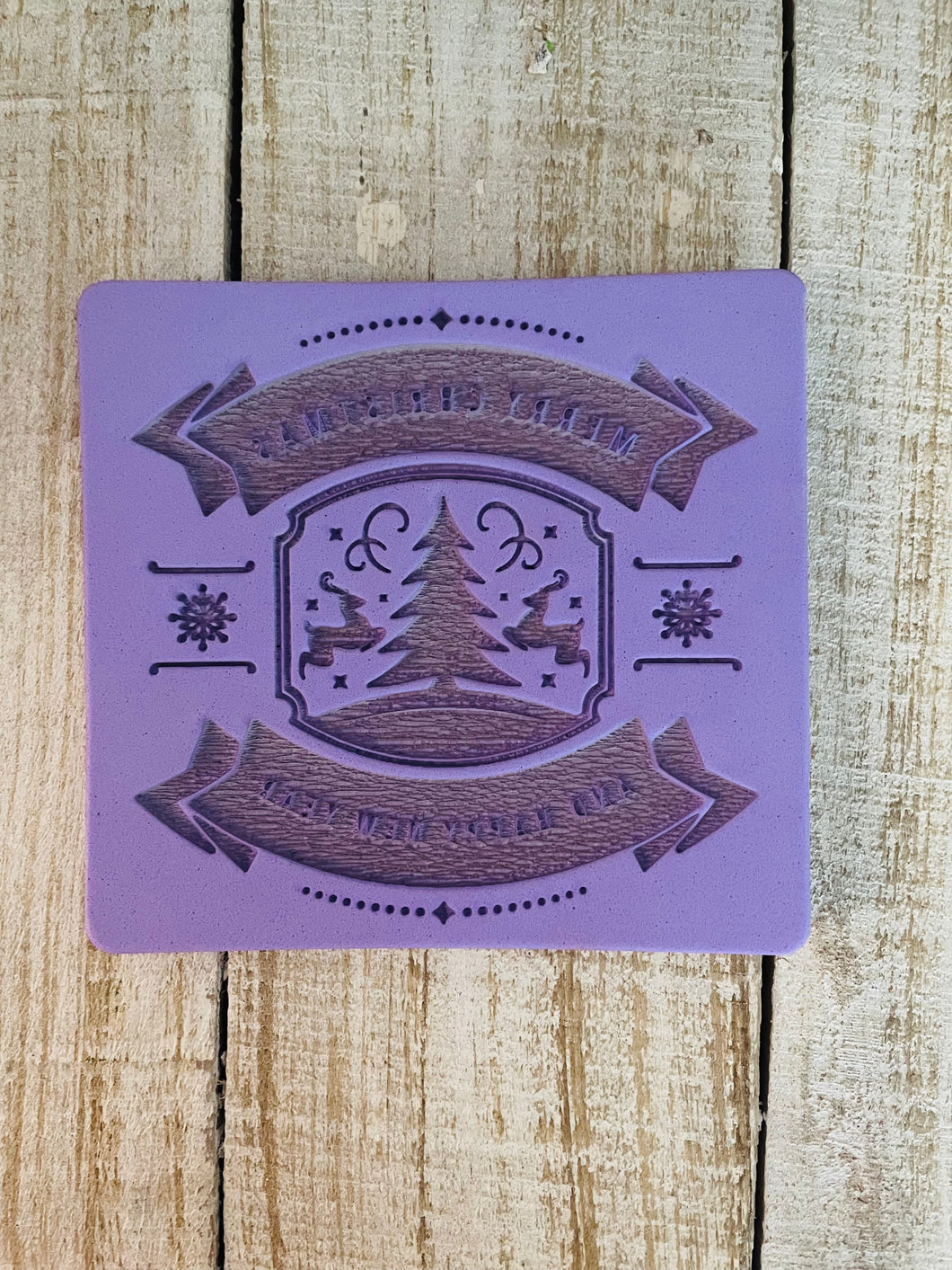 Sello listón pino y reno 11.5x10.5cm