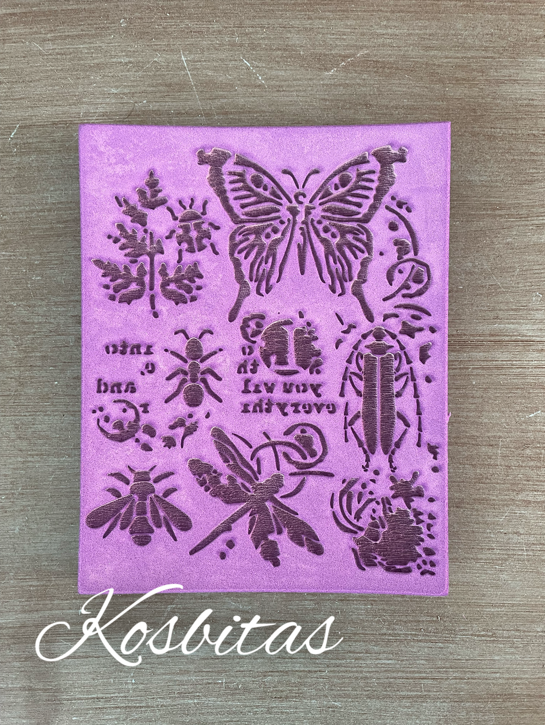 Sello mariposa e insectos