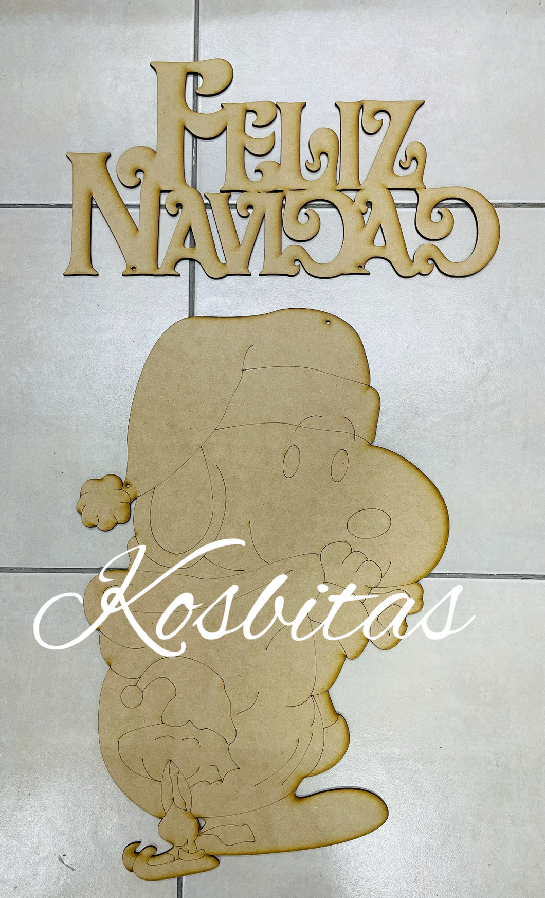 Colgante Snoopy feliz navidad