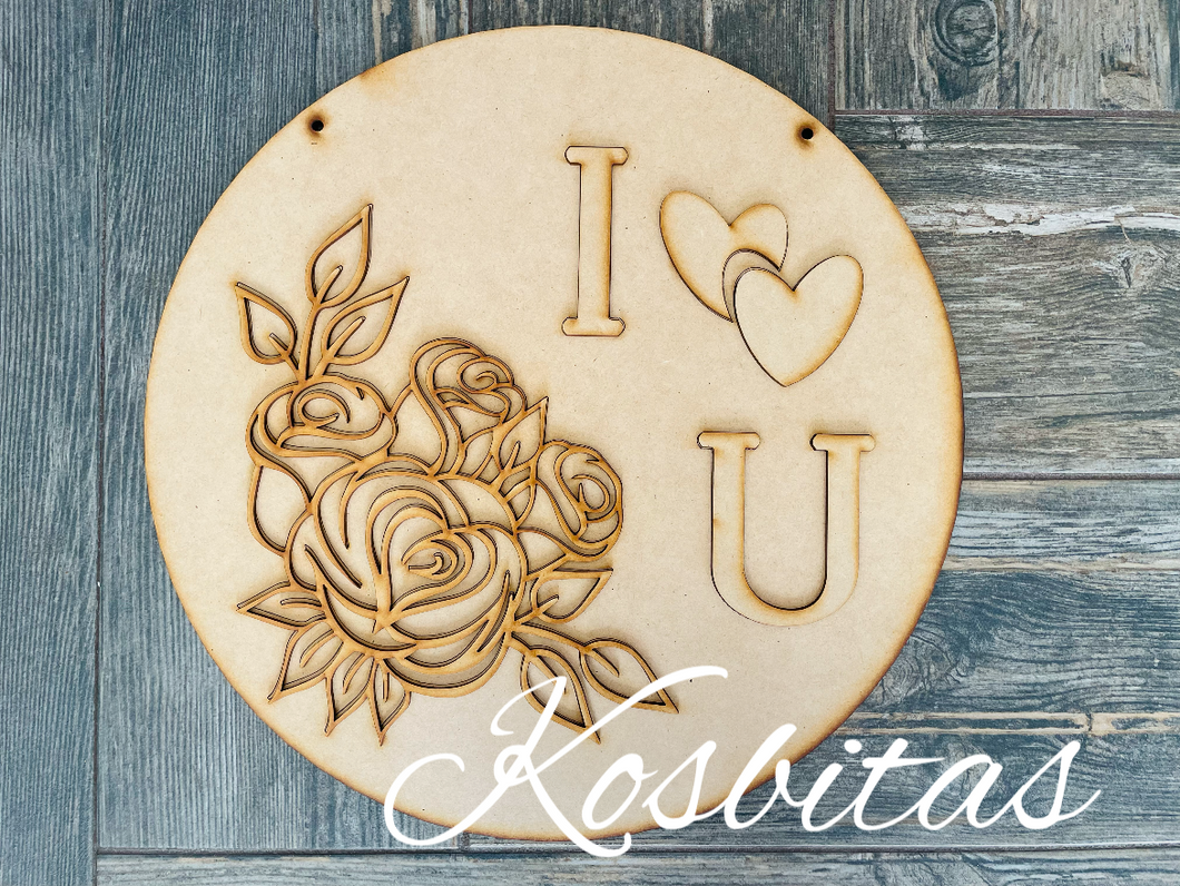 Colgante Rosas I❤️U