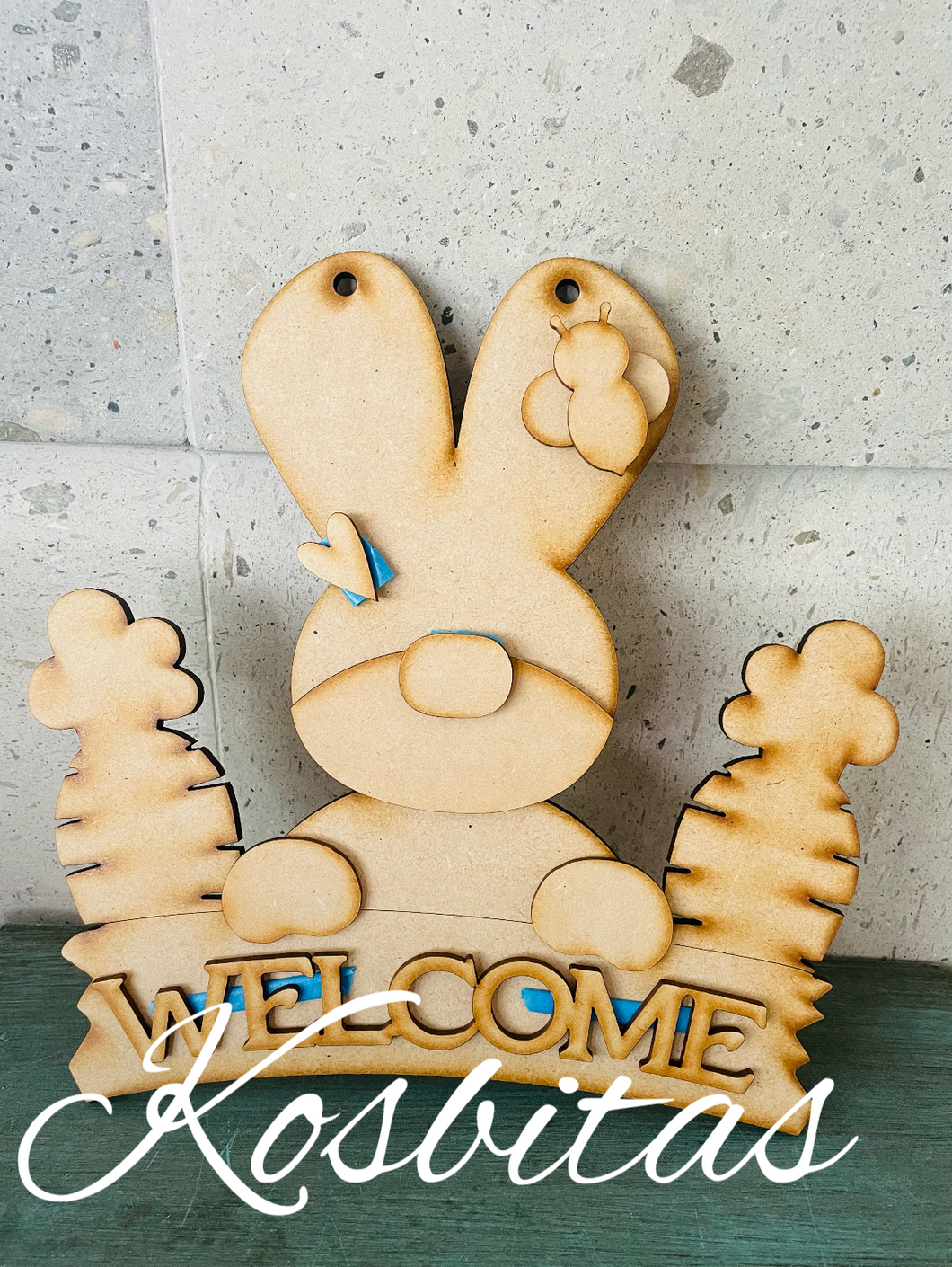 Colgante conejo Welcome