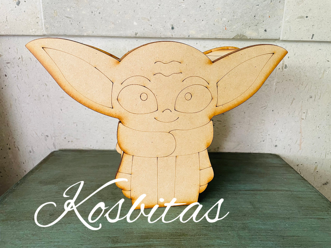 Caja baby yoda   25x24x9 cm